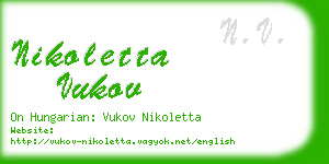 nikoletta vukov business card